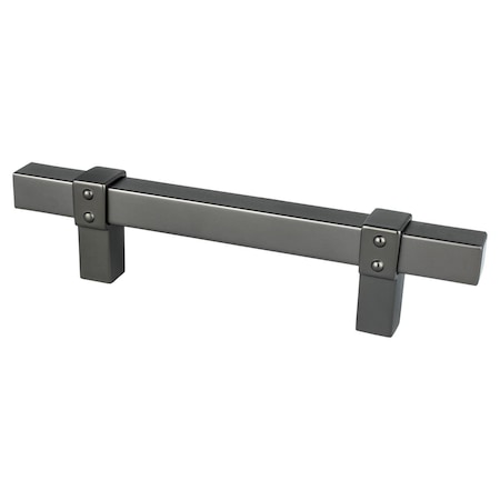 Berenson Hardware 96 mm Center to Center Rivet Rebel Cabinet Pull, Slate 5097-4SLT-P